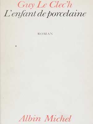 cover image of L'enfant de porcelaine